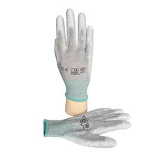 Professional Production High Quality Cleanroom Antistatic Knitted Poly ESD PU Coated Gloves